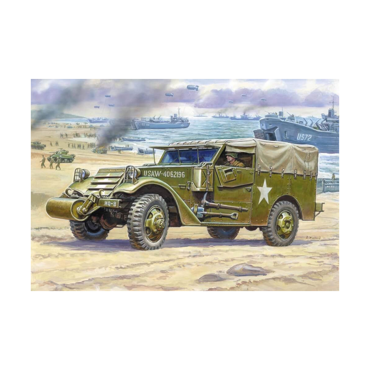 Zvezda - 1:35 Wwii Us M3 Spähwagen gep. m. Plane