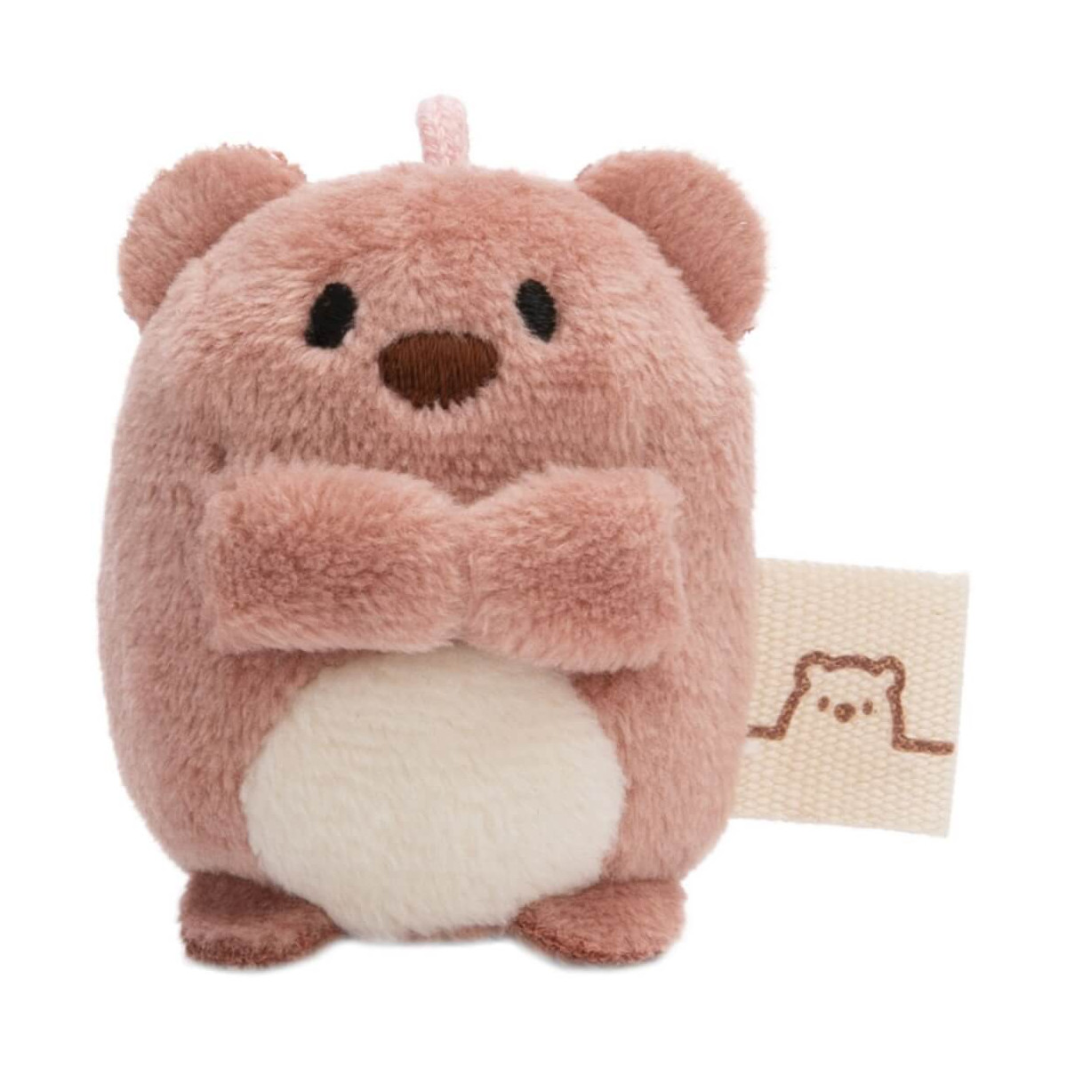 Kuscheltier Bär Nomo braun 5cm an Header Karte