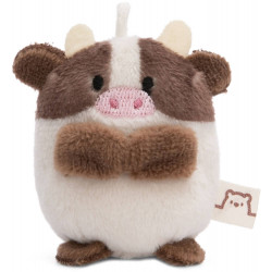 Kuscheltier Kuh Moona 5cm an Header Karte