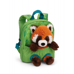 Rucksack mit Plüschtier 21x26cm Roter Panda 25cm