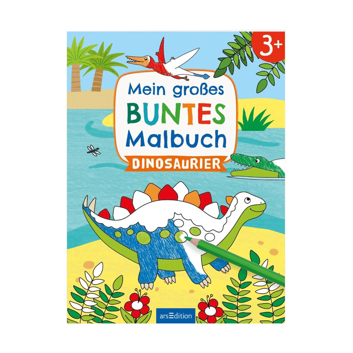 Gr. buntes Malbuch: Dinosaur