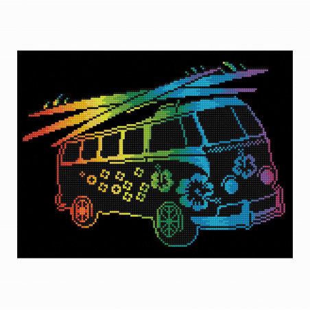 Diamond Dotz - Diamond Painting Flower Power Bus