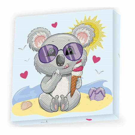 Diamond Dotz - Diamond Painting Koala Eiscreme