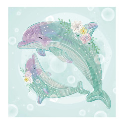 DIAMOND DOTZ - Diamond Painting Tanzende Delfine