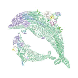 DIAMOND DOTZ - Diamond Painting Tanzende Delfine