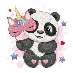 DIAMOND DOTZ - Diamond Painting Panda mit Maske