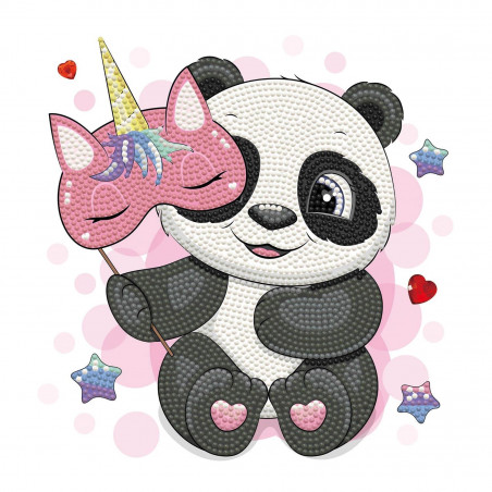 DIAMOND DOTZ - Diamond Painting Panda mit Maske