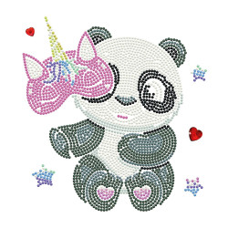 DIAMOND DOTZ - Diamond Painting Panda mit Maske
