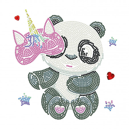 DIAMOND DOTZ - Diamond Painting Panda mit Maske