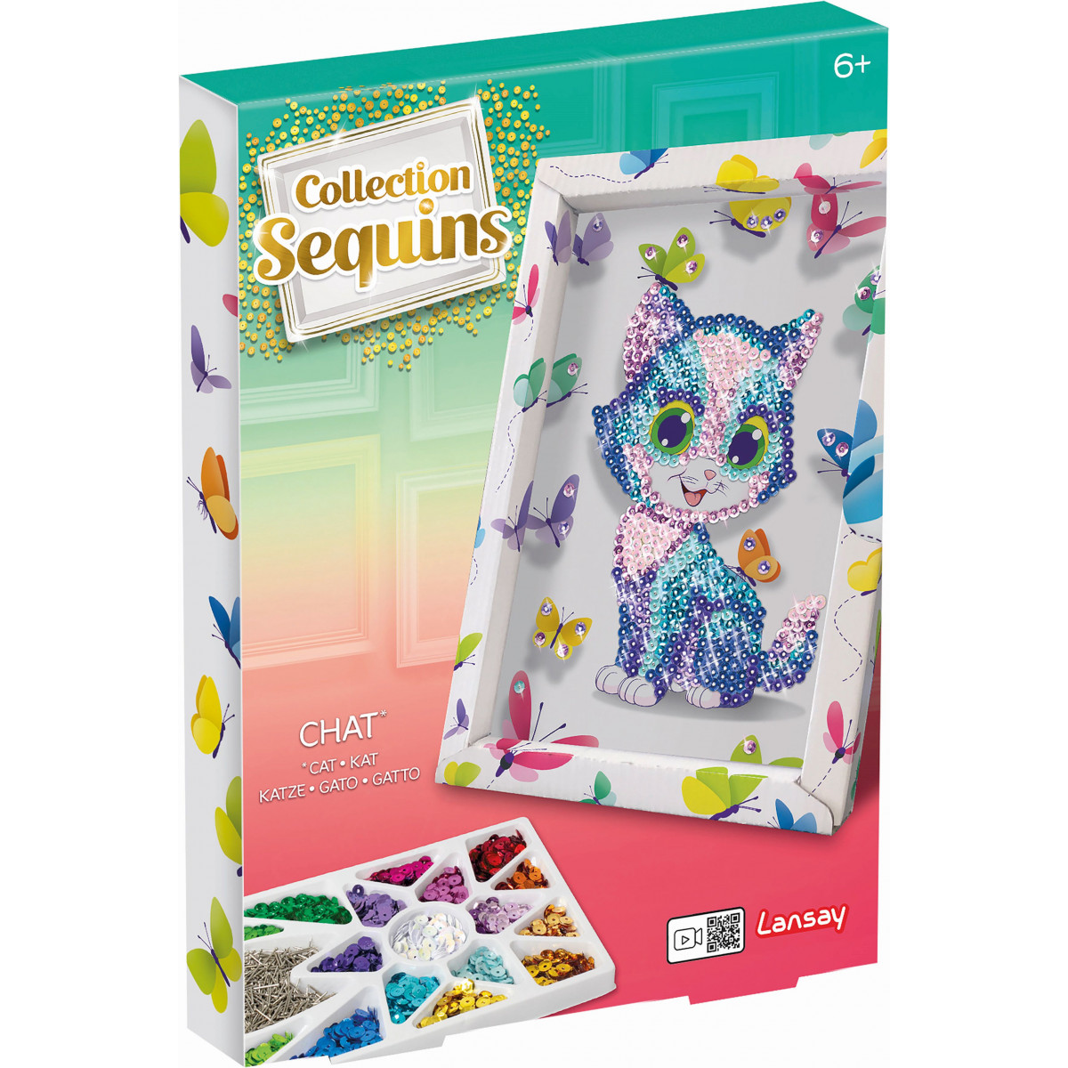 Collection Sequins - Paillettenkunst Katze