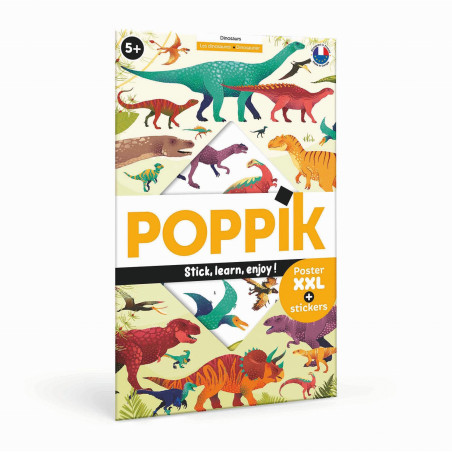 Poppik - Sticker Lernposter Dinosaurier Poppik - Sticker Lernposter Dinosaurier