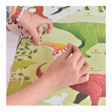 Poppik - Sticker Lernposter Dinosaurier Poppik - Sticker Lernposter Dinosaurier