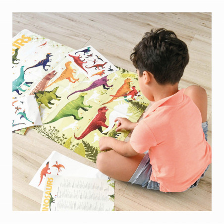Poppik - Sticker Lernposter Dinosaurier Poppik - Sticker Lernposter Dinosaurier