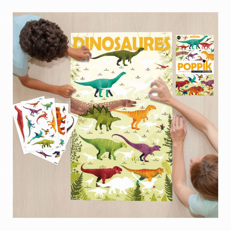 Poppik - Sticker Lernposter Dinosaurier Poppik - Sticker Lernposter Dinosaurier