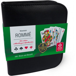 ASS Altenburger Spielkarten - Rommé, französisches Bild, Lederetui