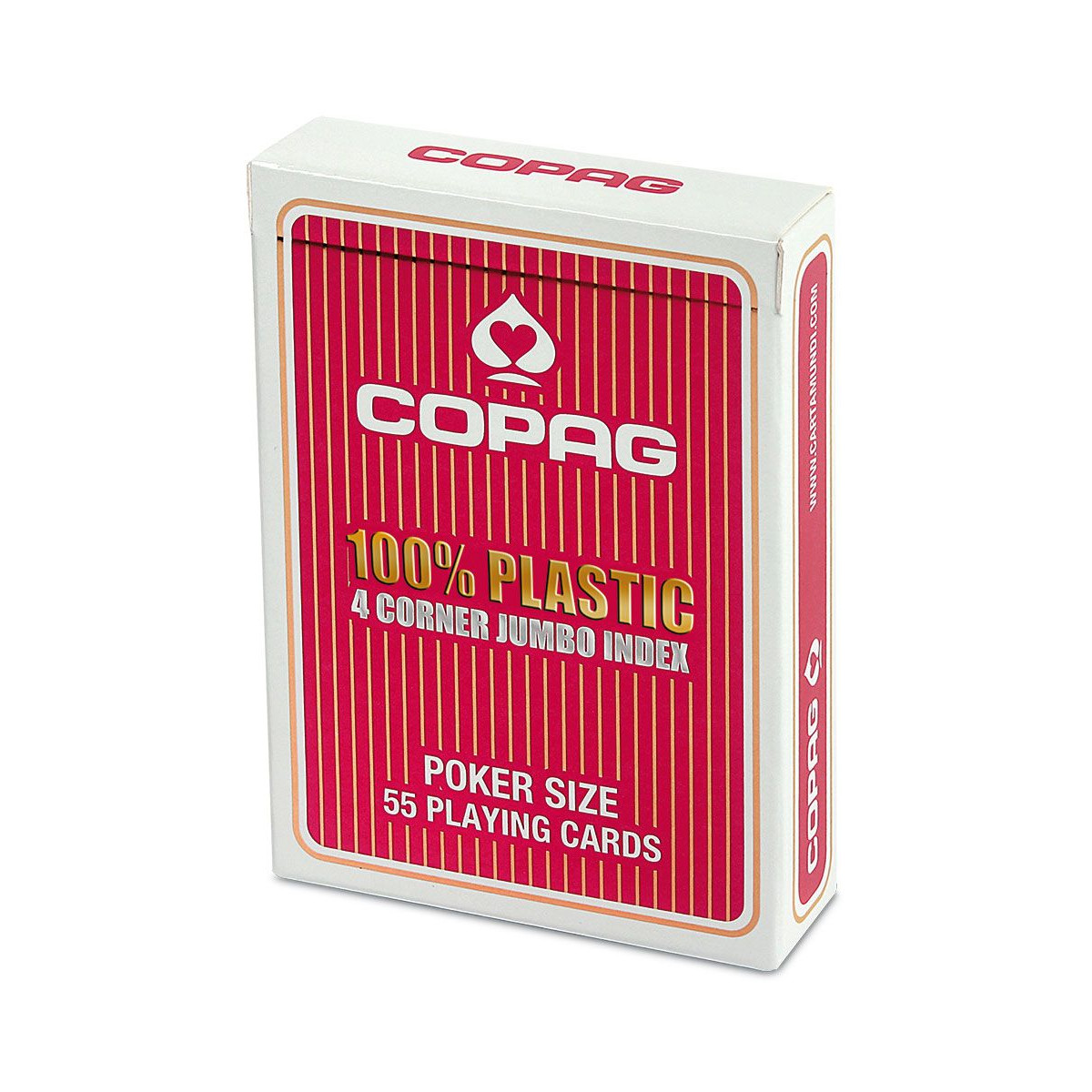 ASS Altenburger Spielkarten - Copag 100% Plastik Poker Jumbo Index rot