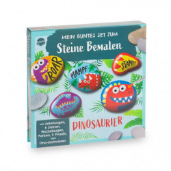 Mein buntes Set zum Steine Bemalen – Dinosaurier