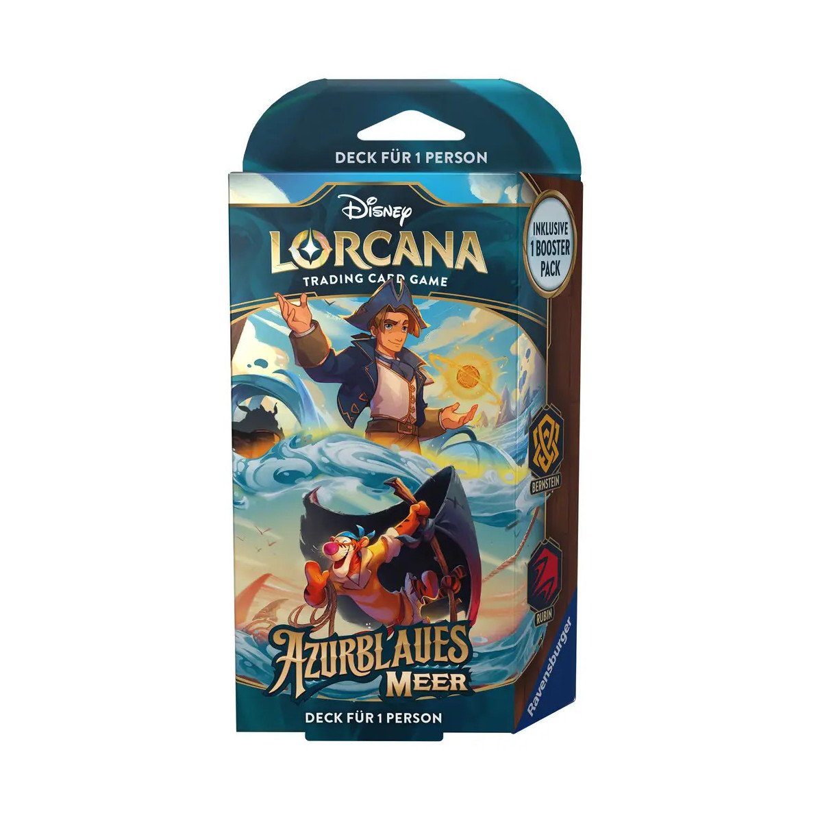 Disney Lorcana Trading Card Game: Azurblaues Meer - Bernstein und Rubin Deck (Deutsch)