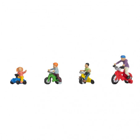 NOCH H0 Kinder auf Kinderfahrrädern