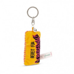 Schlüsselanhänger Mini Plüschkissen   Bereit für Schabernack   m. Glöckchen