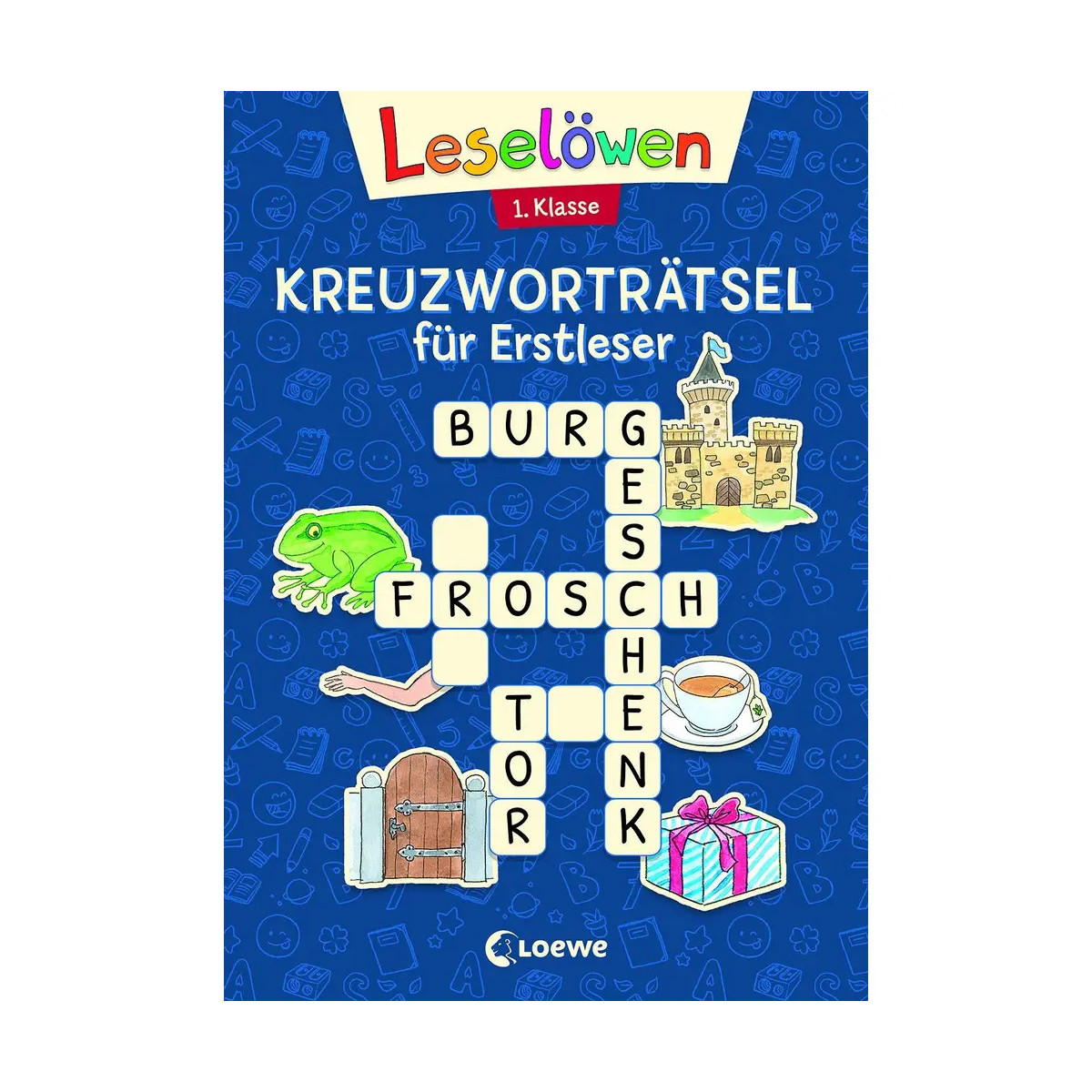 Leselöwen Kreuzworträtsel für Erstleser - 1. Klasse (Marineblau)