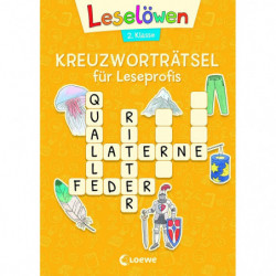 Leselöwen Kreuzworträtsel für Leseprofis - 2. Klasse (Sonnengelb)