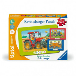 Ravensburger tiptoi Puzzle 00227 - 3 erste Puzzles: Fahrzeuge, niedliche Rahmenpuzzles für Kinder ab 2 Jahren