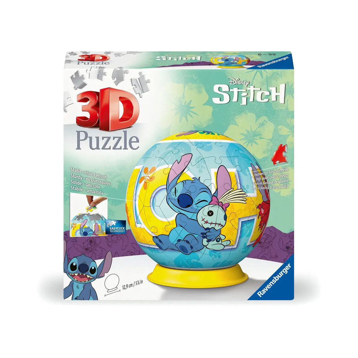 Ravensburger 3D Puzzle 11596 - Puzzle-Ball Disney Stitch - Puzzle-Ball für Erwachsene und Kinder ab 6 Jahren