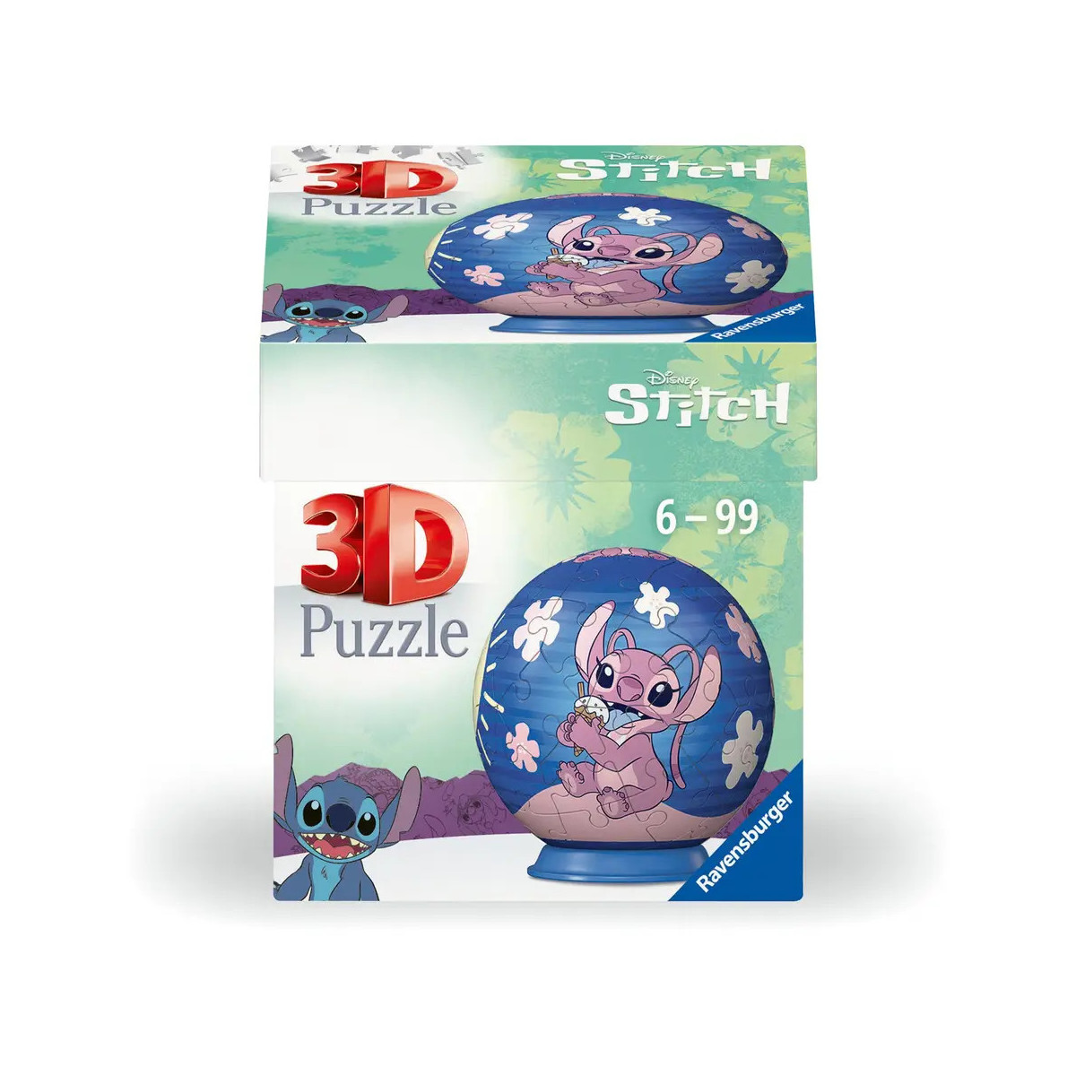 Ravensburger 3D Puzzle 11597 - Puzzle-Ball Disney Stitch & Angel - für große und kleine Stitch Fans ab 6 Jahren
