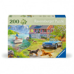 Ravensburger Puzzle 12001370 - Sommerhaus am See - Puzzle für ältere Menschen und Senioren, mit 200 extra griffigen Pu