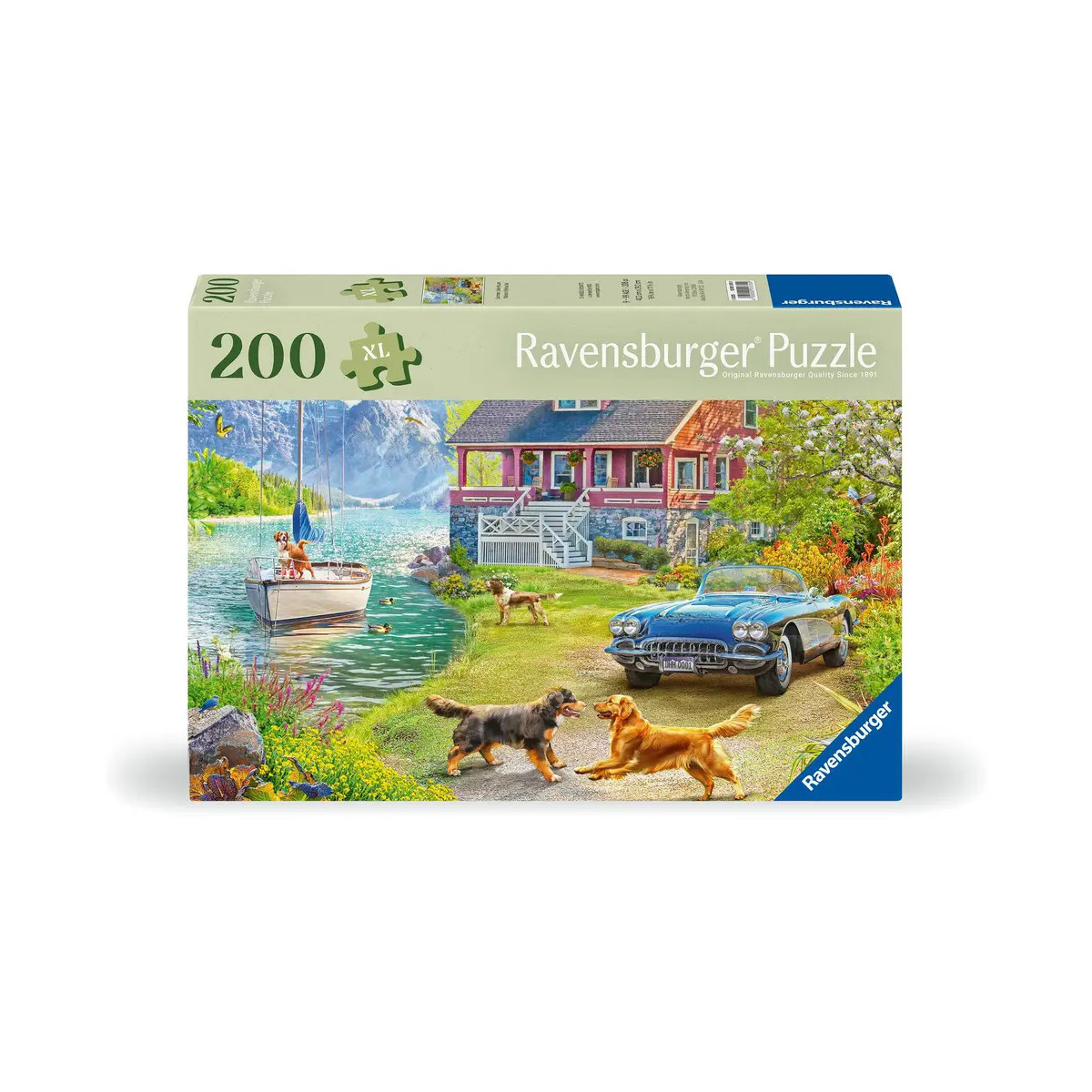 Ravensburger Puzzle 12001370 - Sommerhaus am See - Puzzle für ältere Menschen und Senioren, mit 200 extra griffigen Pu