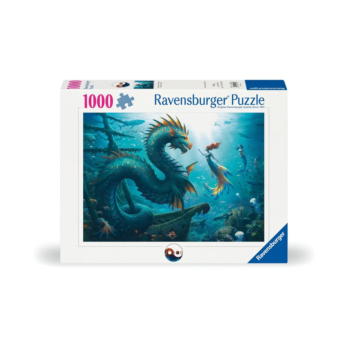 Ravensburger Puzzle 12001434 - Enchanted Depths: Dragon, Mermaid and Turtles - 1000 Teile Puzzle für Erwachsene und Ki