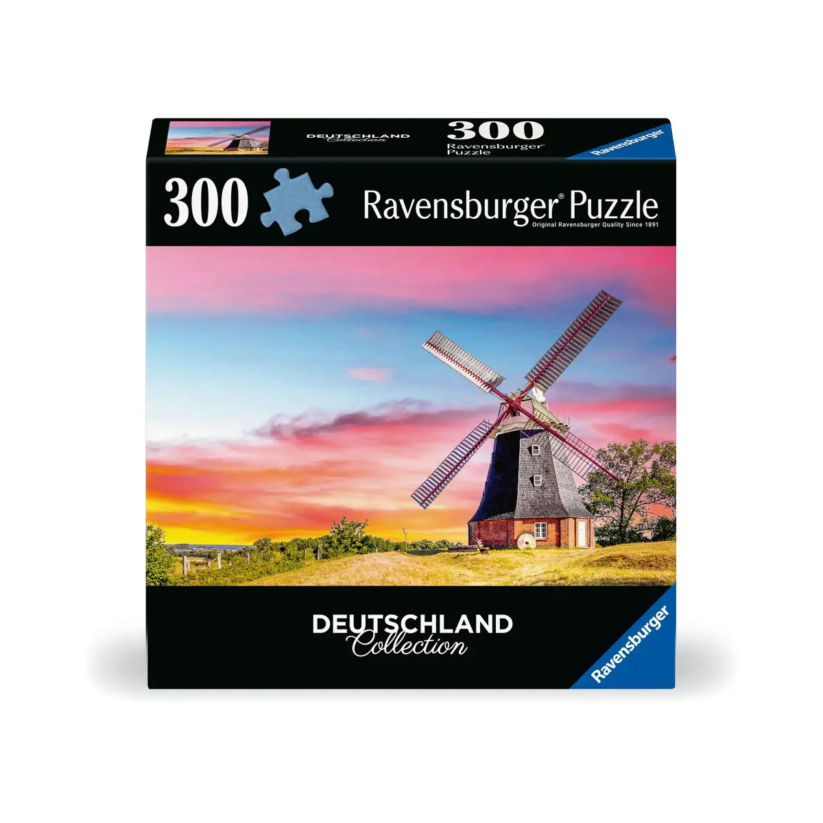 Ravensburger Puzzle 12001478 - Die Windmühle von Klütz - 300 Teile Puzzle Deutschland Collection für Erwachsene ab 14