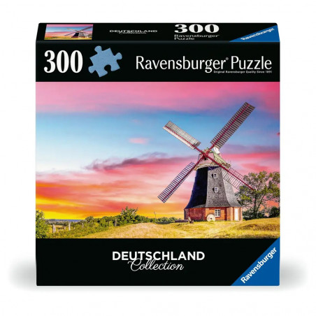 Ravensburger Puzzle 12001478 - Die Windmühle von Klütz - 300 Teile Puzzle Deutschland Collection für Erwachsene ab 14