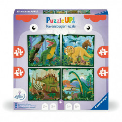 Puzzle UP! Dinosaurier von Ravensburger, 12004003 - 4 Puzzles mit 25, 36, 42, 56 Teilen zum Kombinieren und mit extra