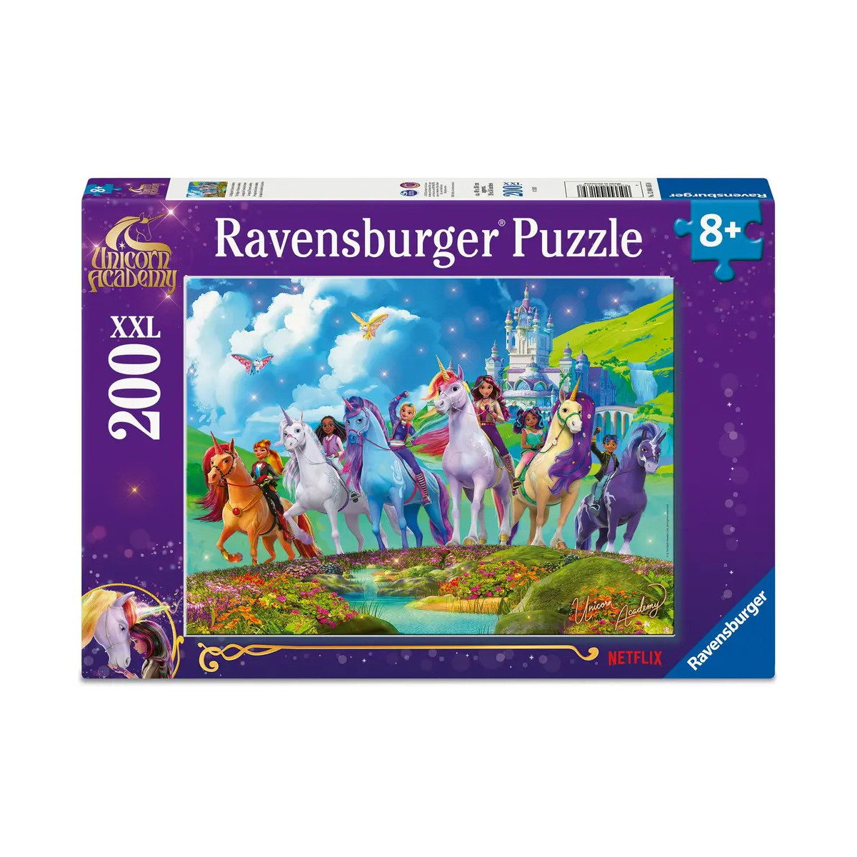Ravensburger Kinderpuzzle - 12004165 Unicorn Academy - Puzzle für Kinder ab 8 Jahren, mit 200 Teilen im XXL-Format