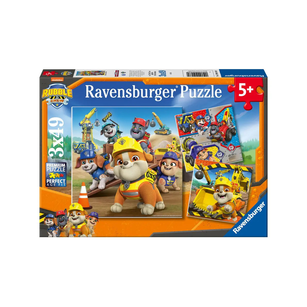 Ravensburger Kinderpuzzle - 12004168 Rubble & Crew - Puzzle für Kinder ab 5 Jahren, mit 3x49 Teilen