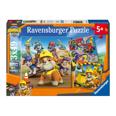 Ravensburger Kinderpuzzle - 12004168 Rubble & Crew - Puzzle für Kinder ab 5 Jahren, mit 3x49 Teilen