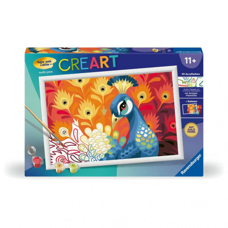 Ravensburger CreArt - Malen nach Zahlen 20000 - Stolzer Pfau - ab 11 Jahren