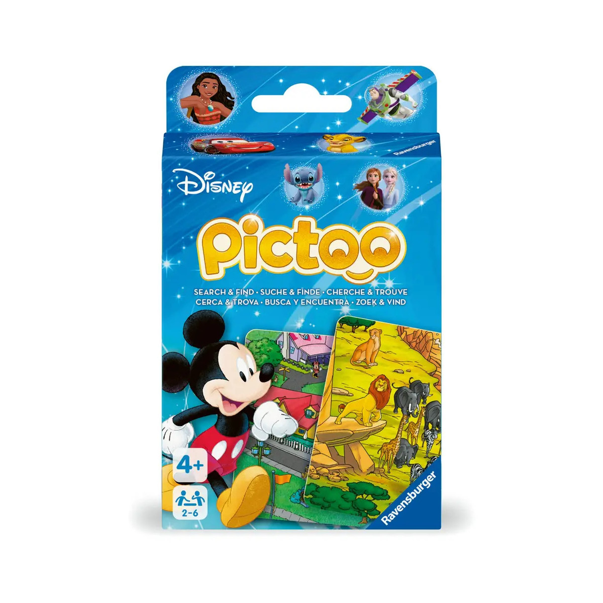 Ravensburger 23478 - Pictoo Disney Kartenspiel -  Schnelles Karten-Suchspiel für Kinder ab 4 Jahren, Familienspiel für