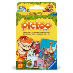 Ravensburger 23479 - Pictoo Dino Kartenspiel -  Schnelles Karten-Suchspiel für Kinder ab 4 Jahren, Familienspiel für K