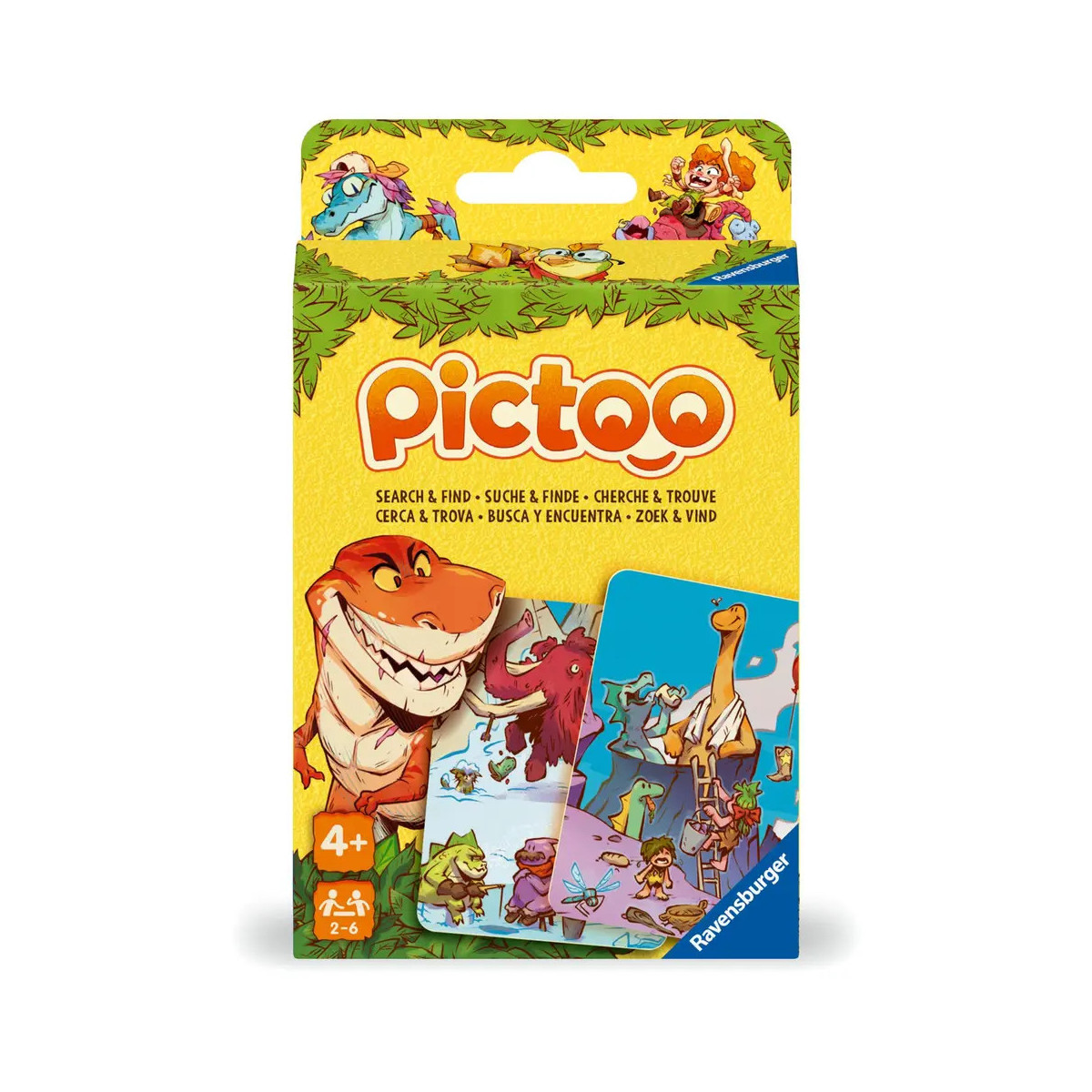 Ravensburger 23479 - Pictoo Dino Kartenspiel -  Schnelles Karten-Suchspiel für Kinder ab 4 Jahren, Familienspiel für K