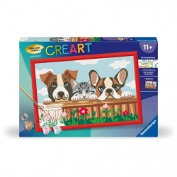 Ravensburger CreArt - Malen nach Zahlen 23855 - Katzen und Hunde - ab 11 Jahren