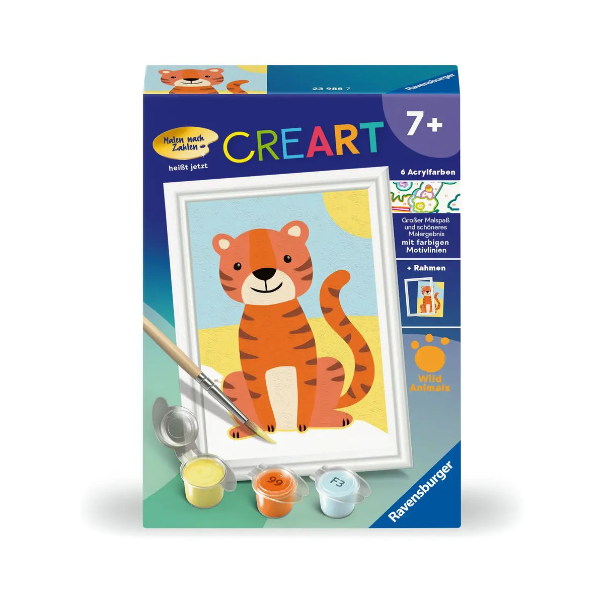 Ravensburger CreArt - Malen nach Zahlen 23988 - Kleiner Tiger - ab 7 Jahren