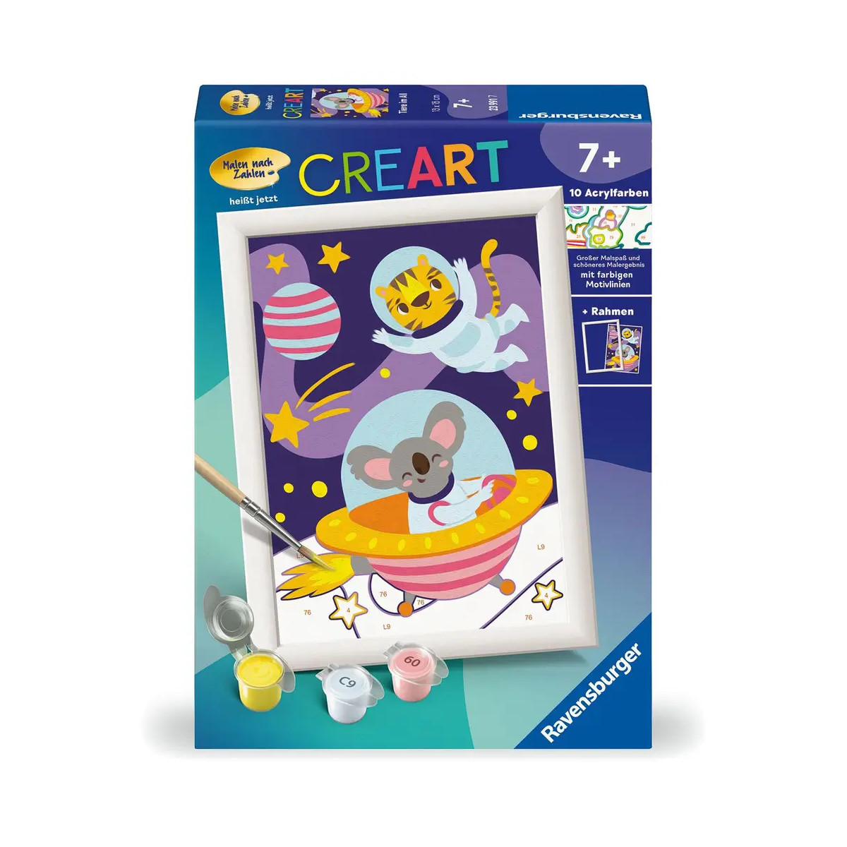 Ravensburger CreArt - Malen nach Zahlen 23991 - Tiere im All - ab 7 Jahren