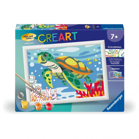 Ravensburger CreArt - Malen nach Zahlen 23993 - Meeresschildkröte - ab 9 Jahren