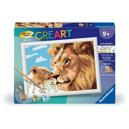 Ravensburger CreArt - Malen nach Zahlen 23995 - Löwe mit Baby - ab 9 Jahren