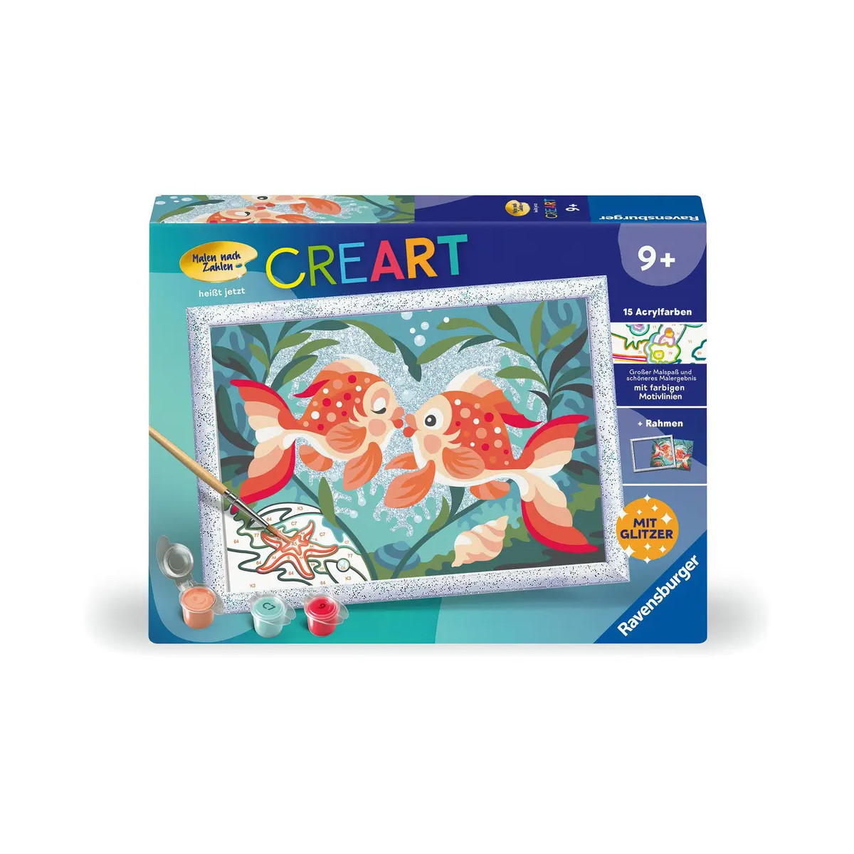 Ravensburger CreArt - Malen nach Zahlen 23998 - Verliebte Fische - ab 9 Jahren