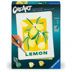 Ravensburger CreArt - Malen nach Zahlen 25515 - Zitronen - ab 12 Jahren für Einsteiger