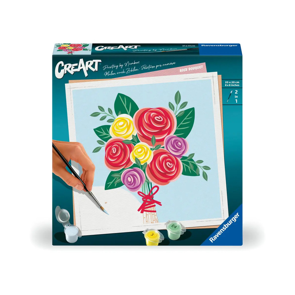 Ravensburger CreArt - Malen nach Zahlen 25520 - Rosenstrauß - ab 12 Jahren